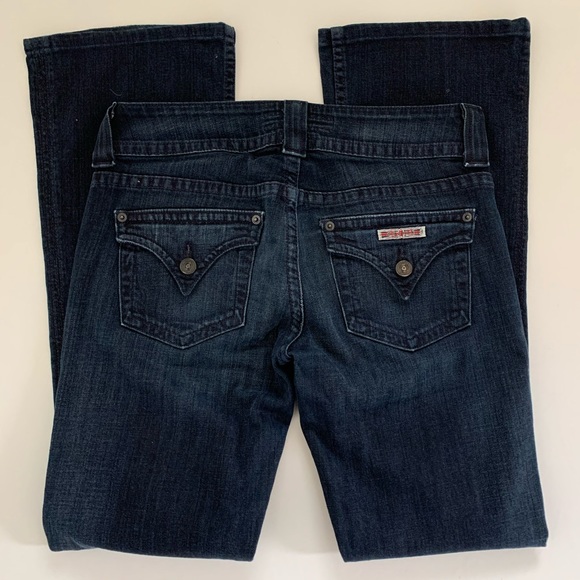 Hudson Jeans Denim - Hudson Bootcut Stretch Dark Wash Flap Pocket Jeans